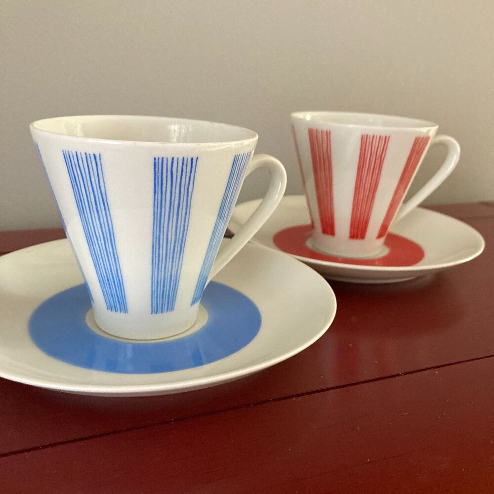 Vintage Mosa Maastricht (Netherlands) Cup and Saucer - Set of 2